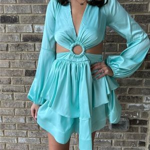 Brand new blue cutout dress! Perfect for spring! Sizes small medium and large